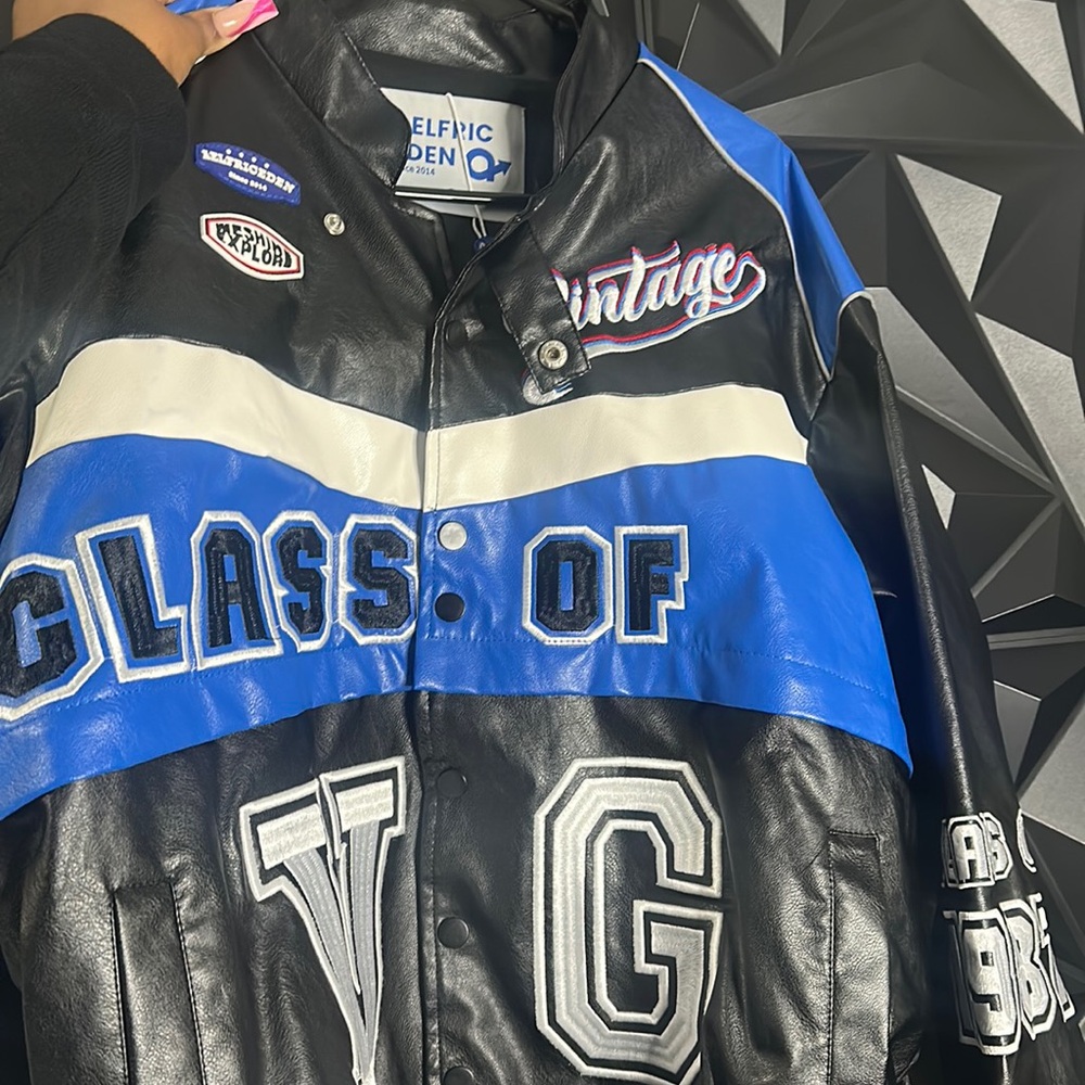 alefric eden womens VG detachable racing jacket, VINTAGE biker leather jacket ❄️